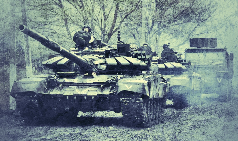 Российские танки в зоне спецоперации России на Украине