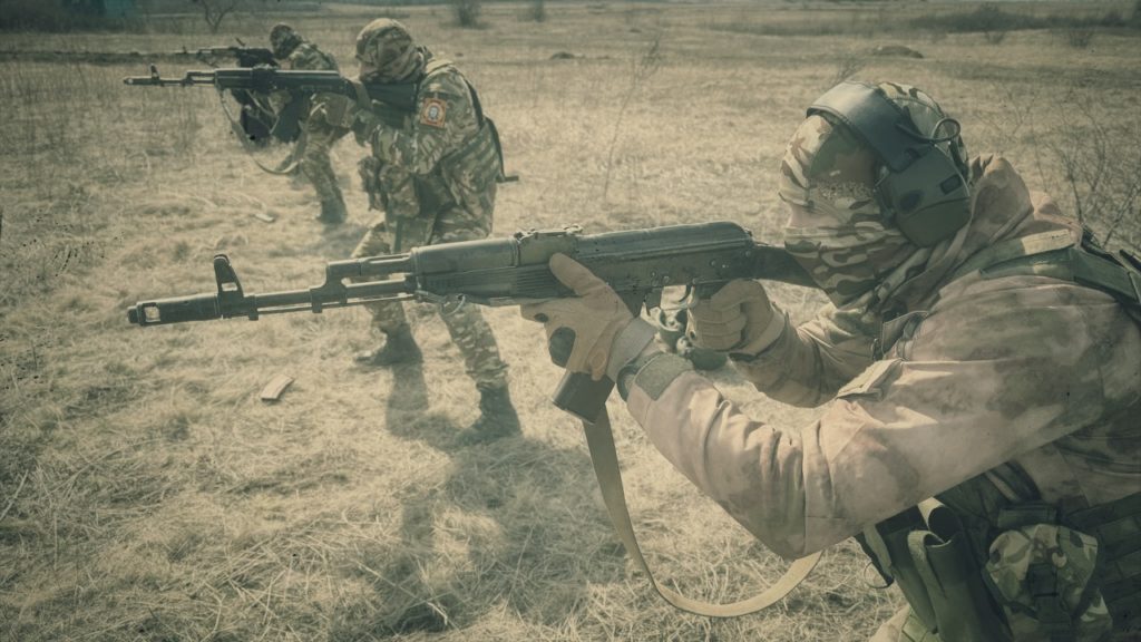 Тренировки бригады Волки на учебном полигоне